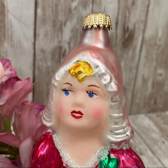 Vintage LAUSCHA GLAS German Girl Mercury Glass Large Ornament - Picture 2 of 12